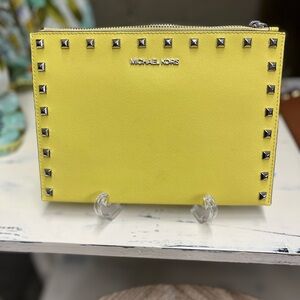 Michael Kors studded clutch card holder excellent condition spring time purse